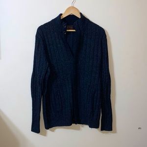 Tasso Elba  men zip down sweater Marino wool poly blend size medium 💯🗽🗽🔥💯🔥